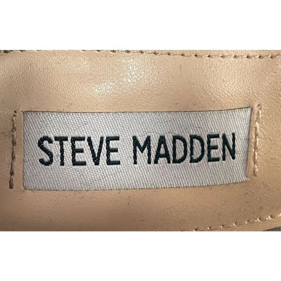 Steve Madden Freemee Lace Up Nubuck Leather Peep-Toe Booties Gray Size 7 - Picture 7 of 8